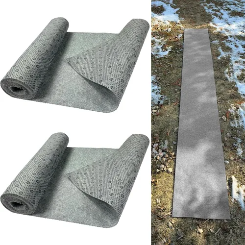 Prriudy Alfombra antideslizante de 16 x 118 pulgadas, alfombra de fieltro antideslizante para pasarelas de invierno, puerta delantera, escaleras,