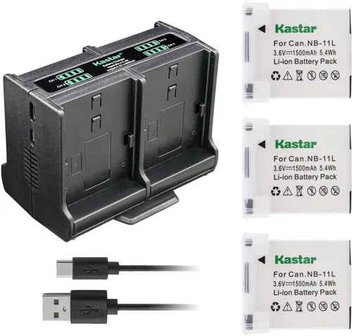 Miniatura 7 de Kastar Cargador de batería cuádruple NB-11L compatible con Canon IXUS 132, IXUS 133, IXUS 135, IXUS 137, IXUS 140, IXUS 145, IXUS 147, IXUS 150