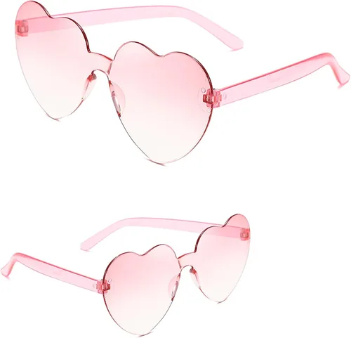 Miniatura 6 de Gafas de sol para mujer y niña, accesorios de neón de los años 80, recuerdo de fiesta, en forma de corazón, traje para amantes