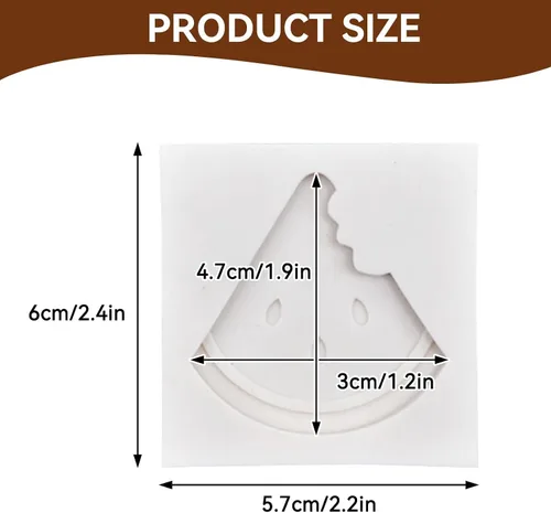 Miniatura 2 de Moldes de silicona para frutas, molde de chocolate para fondant, 2 piezas, molde de sandía, lindo molde de decoración de tartas, molde de silicona