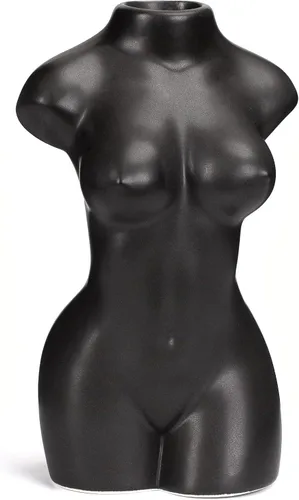 Jarrón de cuerpo femenino - Jarrón grande bohemio en forma de cuerpo femenino de 4.7 x 7.7 pulgadas - Jarrón feminista minimalista único y fresco