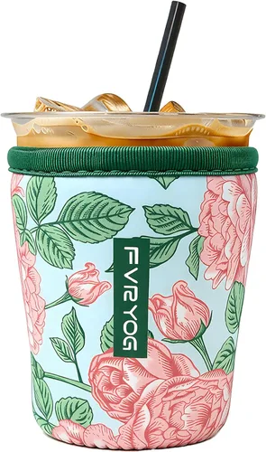 Miniatura 96 de Fundas de neopreno reutilizables aisladas para café helado, fundas para tazas de café helado, fundas para bebidas heladas y calientes