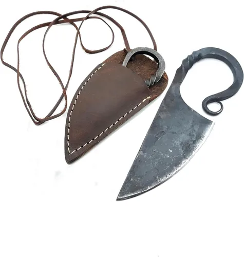 Miniatura 25 de Cuchillos de Damasco Hechos a Mano Personalizados de Acero de Damasco Cuchillo de Caza para Desollar, Camping, Exterior - Cuchillos de Caza de Hoja