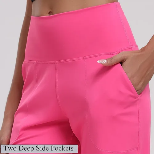 Miniatura 9 de Oalka - Pantalones deportivos para mujer, con cintura alta y bolsillos, para hacer deporte, yoga y entrenar