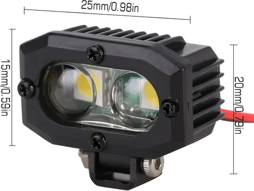 Miniatura 3 de INJORA Luces LED para rastreador RC para Axial TRX-4 TRX6 SCX10 90046 Wraith Redcat Gen8 1/10 RC Crawler Car, 4