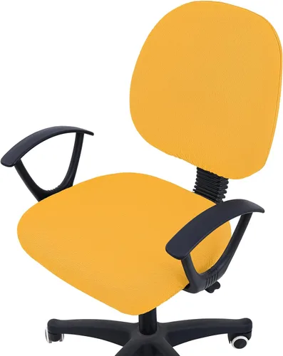 Miniatura 33 de Smiry - Fundas de asiento elásticas para silla de oficina con diseño jacquard, desmontables, lavables, antipolvo, protectores para cojines de silla