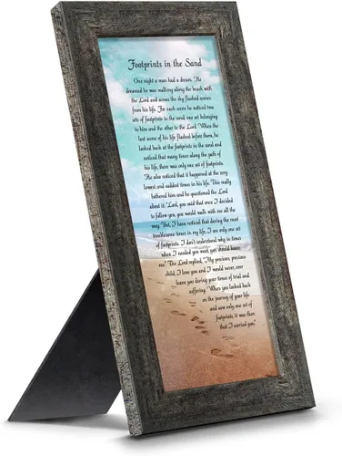 Huellas en la arena inspirador arte de pared, decoración de playa, regalos cristianos para mujeres y hombres, decoración de pared cristiana, Get