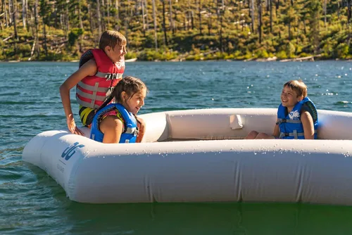 Miniatura 5 de AQUAGLIDE Soaker Lounge - Flotador inflable para 5 personas con malla, multicolor, 27.559055118110237