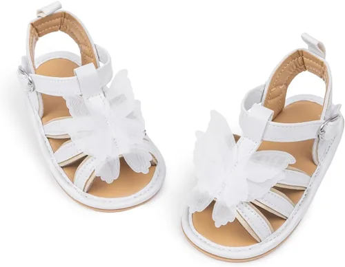 Miniatura 171 de Meckior Sandalias de verano con punta abierta y suave de piel sintética para bebés y niñas pequeñas