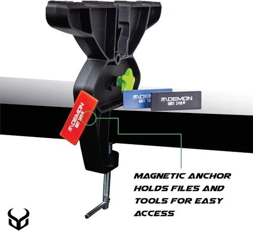Miniatura 5 de Demon Ski and Snowboard Ultra Vise para afinación, reparación y encerado, agarre antideslizante con posiciones de trabajo horizontales y verticales