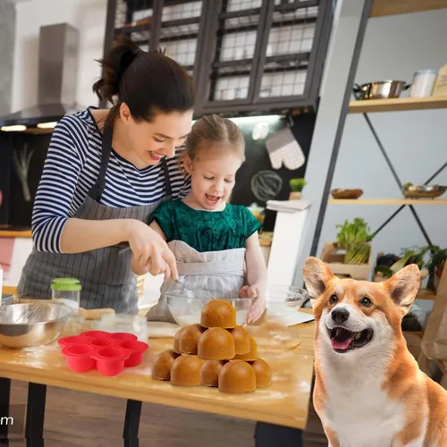 Miniatura 5 de Vodolo Molde de golosinas para perros congelados, pequeño con tapa, moldes de silicona para congelar, golosinas de repuesto para congelar