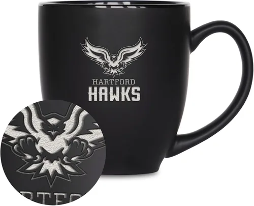Miniatura 85 de Rico Industries - Taza de cerámica mate negra con grabado láser estándar de 15oz para NCAA (escuelas T & U) - Para bebidas calientes o frías