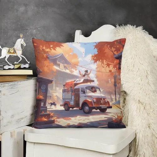 Miniatura 13 de Fundas de almohada para sofá de 12 x 12 pulgadas, diseño cuadrado de otoño y granja campestre, suave, estampado de doble cara, fundas decorativas