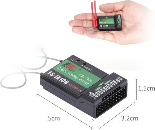 Miniatura 8 de GoolRC Flysky FS-iA10B Receptor 2.4G 10CH para Flysky FS-i6 FS-i6S FS-i10 Transmisor