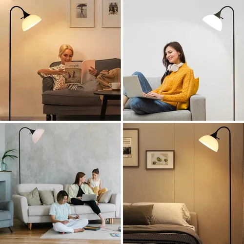 Miniatura 6 de Lámparas de pie para sala de estar con control remoto, brillo continuo ajustable y temperatura de color de 2700 K-6500 K, lámpara de pie ajustable