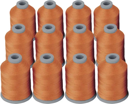 Miniatura 22 de Simthread Hilo de coser para todos los propósitos, 12 carretes tamaño 40D/2 hilo de poliéster para costura, acolchado y máquina de coser, prácticos
