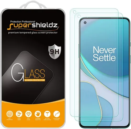 Supershieldz Protector de pantalla de vidrio templado diseñado para OnePlus 8T 5G y OnePlus 8T+ / Plus 5G, 0.013 in, antiarañazos, sin burbujas