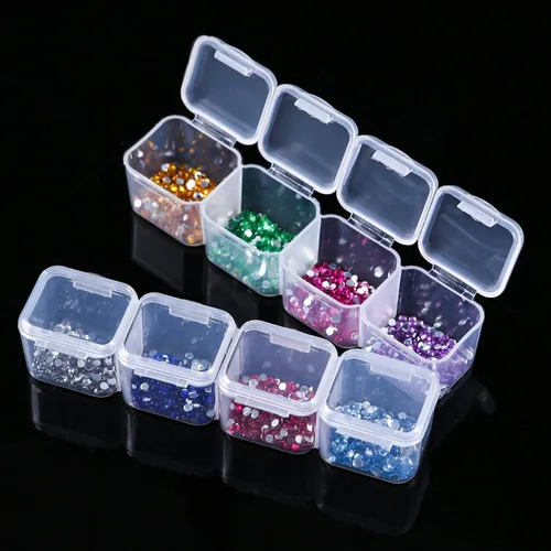 Miniatura 2 de Eiito Contenedores de almacenamiento de pintura de diamantes, 2 piezas de 28 rejillas transparentes para accesorios de pintura de diamantes y cajas