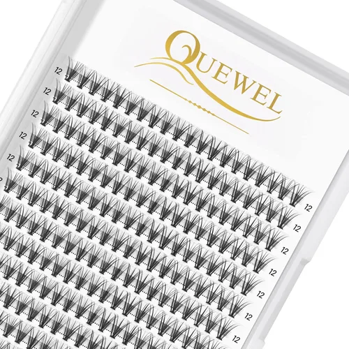Miniatura 56 de QUEWEL Kit de extensión de pestañas DIY, racimos de pestañas 3D con 280 piezas, racimos de pestañas mixtas de 10-16 mm (30+40+50D), pinzas