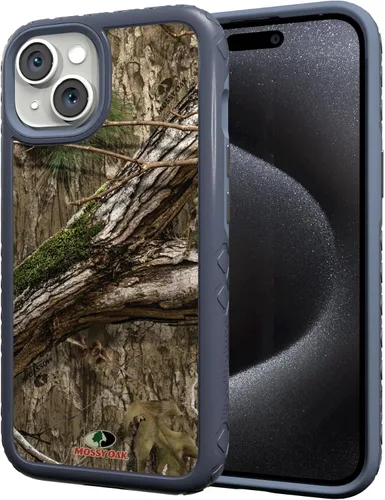 Miniatura 134 de cellhelmet Mossy Oak Agua Yellowfin Funda de doble capa en gris diseñada para iPhone 13 Mini a prueba de golpes y caídas, duradera, como se ve