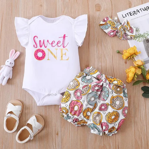 Miniatura 4 de Traje de bebé niña de primer cumpleaños para niña traje de cumpleaños para niña traje de bebé dulce un body