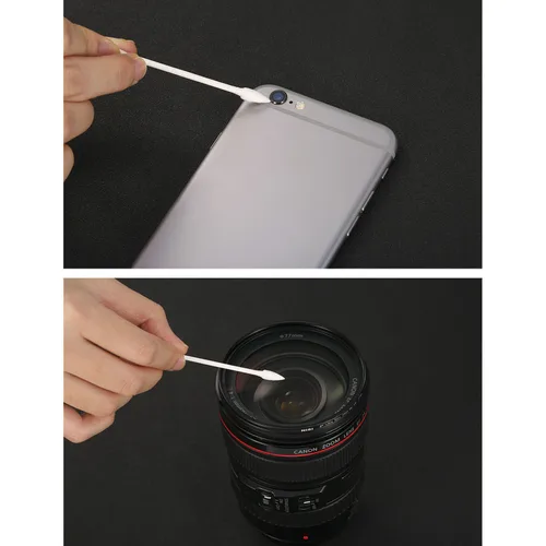 Miniatura 7 de 400 hisopos de algodón con puntas de doble precisión con palitos de cartón, brotes desechables de algodón para limpieza de maquillaje y pintura