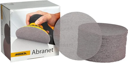 Miniatura 16 de Mirka Abranet - Discos de papel de lija de malla, 6 pulgadas, arenilla 120 almohadillas de lijado de red de gancho y bucle para lijado sin polvo
