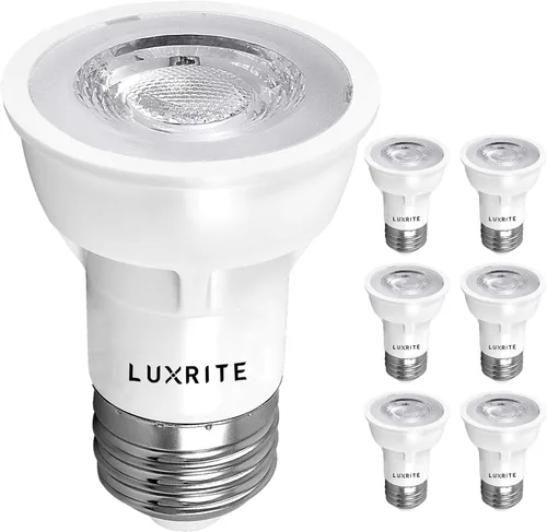 Miniatura 6 de LUXRITE Bombilla LED PAR16, 5.5 W (equivalente a 50 W), blanco brillante de 5000 K, 450 lúmenes, luz de foco regulable, clasificación de accesorio