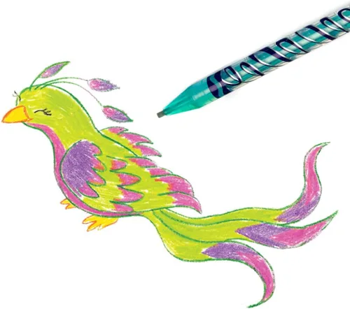 Miniatura 7 de Crayola, kit de lápices de colores girables (25 unidades), herramientas de artes plásticas, 40 hojas de papel y estuche para guardar.
