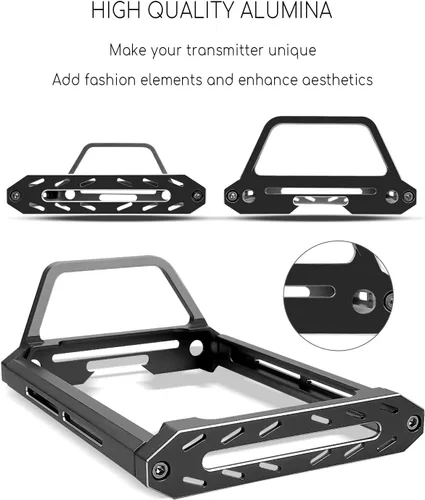 Miniatura 4 de Marco protector de transmisor compatible con Flysky Noble NB4 Pro NB4 Lite NB4, marco protector de metal de aleación de aluminio para transmisor