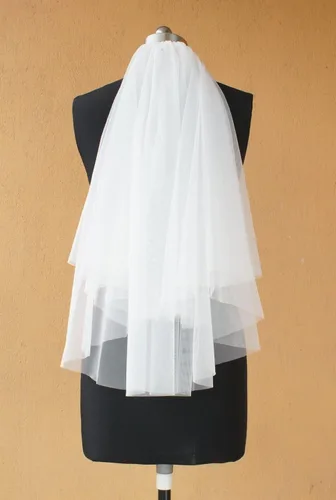 Miniatura 2 de Tienda de jengibre boda 2T Bridal Veil Cut Edge hombro codo punta de los dedos