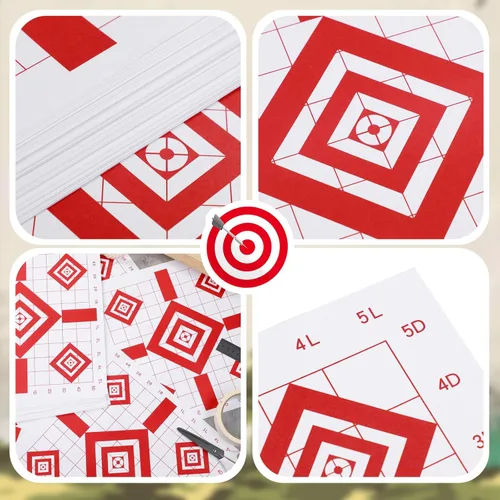 Miniatura 3 de Fainne Objetivos de papel para disparar 12 x 12 pulgadas, objetivos de disparo de papel a granel para accesorios de caza, para interiores