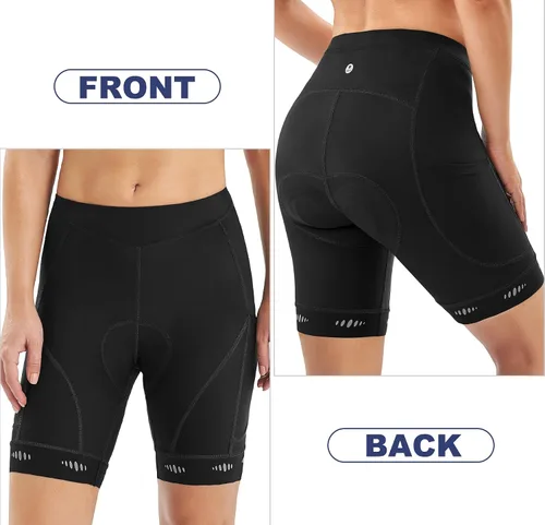 Miniatura 2 de IUGA Pantalones cortos de ciclismo acolchados para mujer, 4D, transpirables, con relleno, pantalones cortos de ciclismo de montaña con bolsillos