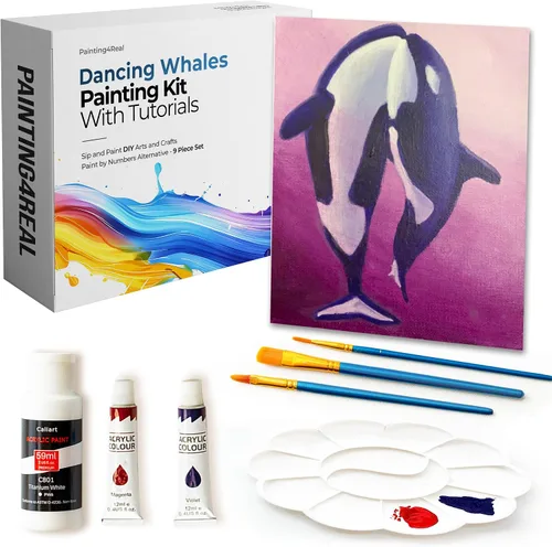 Miniatura 16 de Kits de clase de pintura para adultos con tutoriales en video, aprende a pintar radiant retriever, cómo pintar con juegos de pintura acrílica
