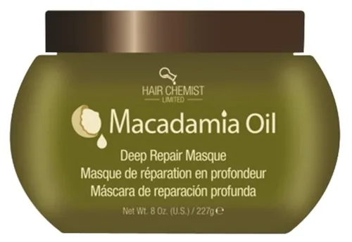 Hair Chemist Máscara de reparación profunda de aceite de macadamia 8 onzas (paquete de 2)