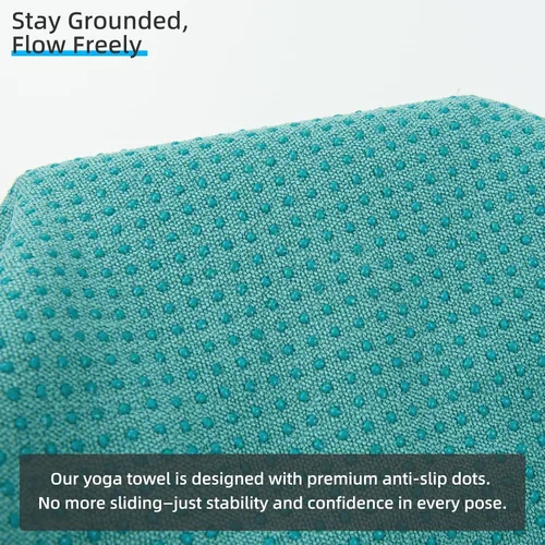 Miniatura 2 de YESLIFE Toalla de yoga caliente antideslizante extra gruesa con una toalla para el sudor, toalla de microfibra absorbente del sudor para esterilla