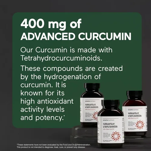 Miniatura 2 de SMARTERNUTRITION Cápsulas blandas de curcumina – Suplemento vegano de alta absorción de 400 mg de cúrcuma + aceite de semilla negra y jengibre – 95%