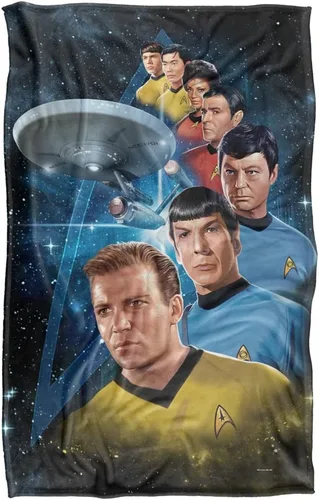 Miniatura 2 de Star Trek Among The Stars - Manta con licencia oficial de tacto sedoso, súper suave, 36 x 58 pulgadas