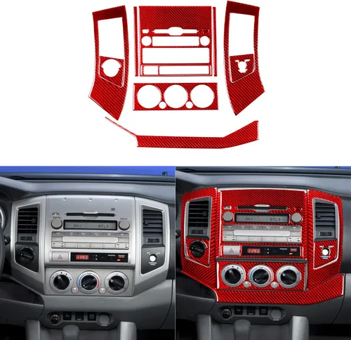 Miniatura 16 de 2 unids velocímetro coche marco ajuste medidor de aceite cubierta tacómetro calcomanía calcomanía odómetro compatible con Toyota Tacoma 2009 2010