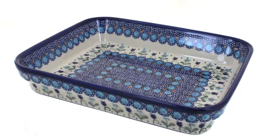 Miniatura 6 de Blue Rose Polish Pottery - Repostero rectangular pequeño de mariposa amarilla - 10.25" x 8" - Único, apto para lavavajillas y resistente