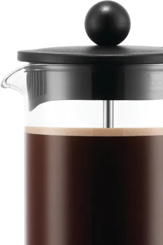 Miniatura 7 de Bodum Cafetera de prensa francesa Brazil de 12 onzas, vidrio de borosilicato resistente a altas temperaturas, negro - Hecho en Portugal