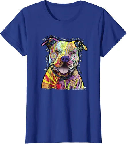 Miniatura 48 de Beware Of Pit Bulls, Dean Russo Pitbull Original - Camiseta para amantes de los perros, Negro