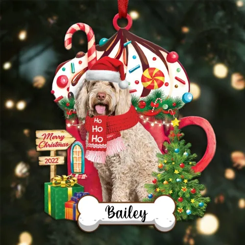 Miniatura 17 de Amantes de los perros de Navidad – Navidad de perros disponibles para muchos perros Shi Tzu – Adorno con forma personalizada, adorno de Navidad