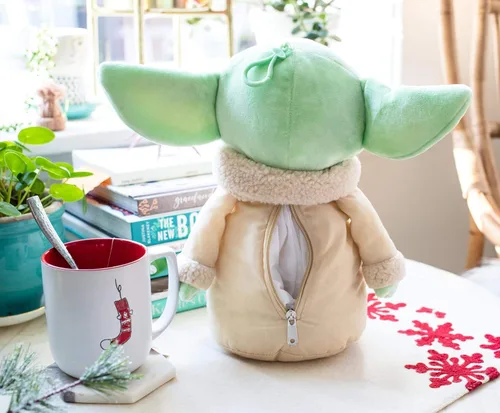 Miniatura 5 de Loungefly Star Wars: The Mandalorian The Child - Juguete de peluche de 12 pulgadas con cremallera de bolsillo, muñeca de peluche Baby Yoda con clip