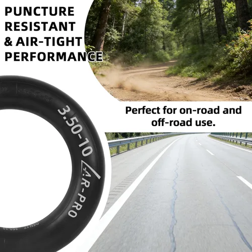 Miniatura 36 de AR-PRO (Paquete de 2) Tubos interiores de repuesto para bicicleta de tierra 2.50/2.75-10, resistente con vástago de válvula curvado TR-87