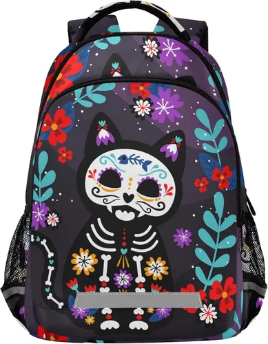 Miniatura 8 de Serpientes Lagarto Camaleón y Tortuga Animal Mochila con rayas reflectantes, mochila escolar para computadora portátil, mochila ligera