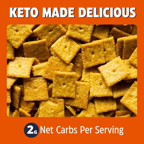 Miniatura 4 de Get Strong Foods Galletas de Queso Cheddar - Galletas Altas en Proteínas - Aptas para Keto, Bajas en Carbohidratos, Crujiente de Queso Alto en Fibra