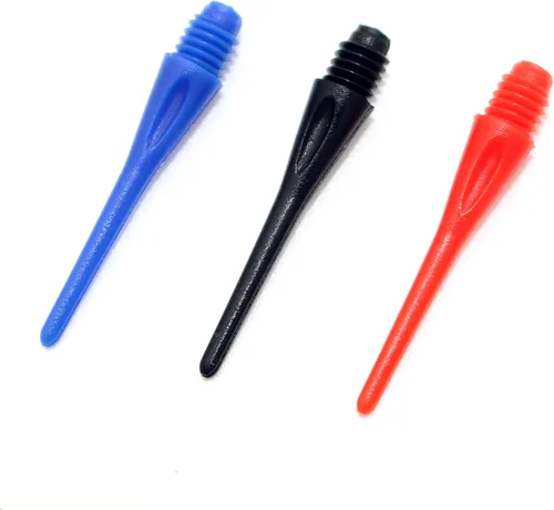 Miniatura 8 de Puntos de dardos de punta de plástico con rosca 2BA, paquete de 300 puntas de dardos suaves, accesorios de repuesto para dardos negro y rojo y azul
