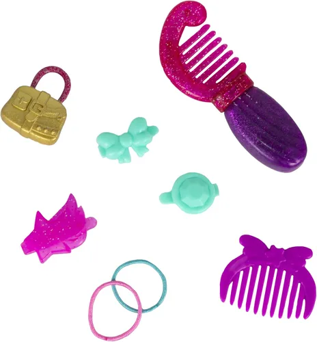 Miniatura 5 de Hamstars - Cloe - Incluye peine mágico con purpurina y accesorios - Longitud ajustable del cabello - Tatuaje secreto que aparece a la luz del sol