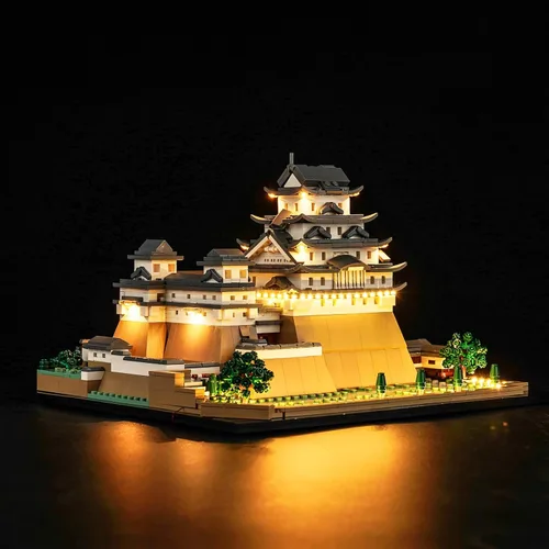 Kit de luz LED mejorado para Lego Architecture Landmarks Collection: Himeji Castle Building Set, Compatible con Lego 21060 (Modelo no incluido)